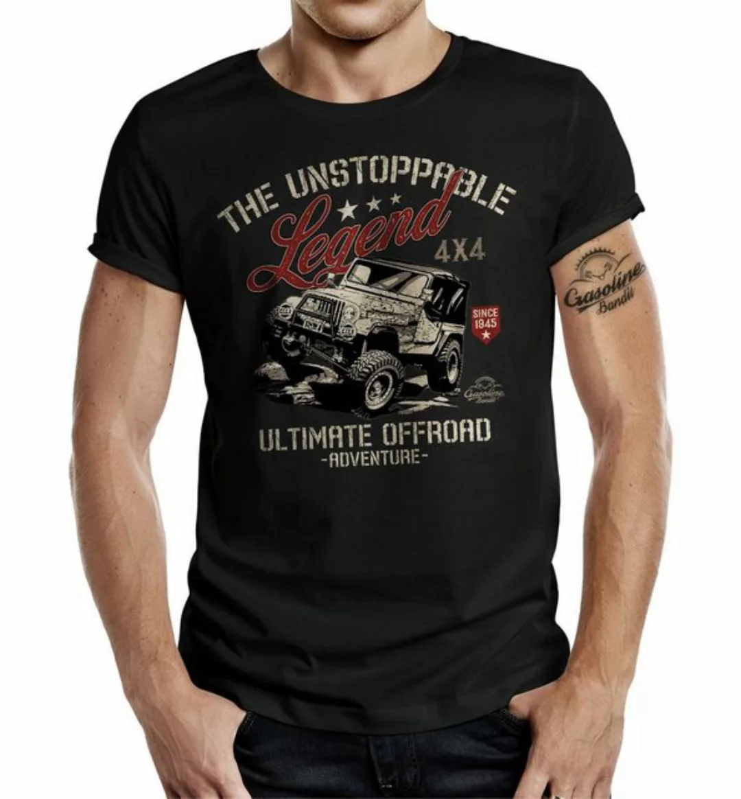 GASOLINE BANDIT® T-Shirt für Offroad 4x4 Fahrer: the unstoppable Legend günstig online kaufen