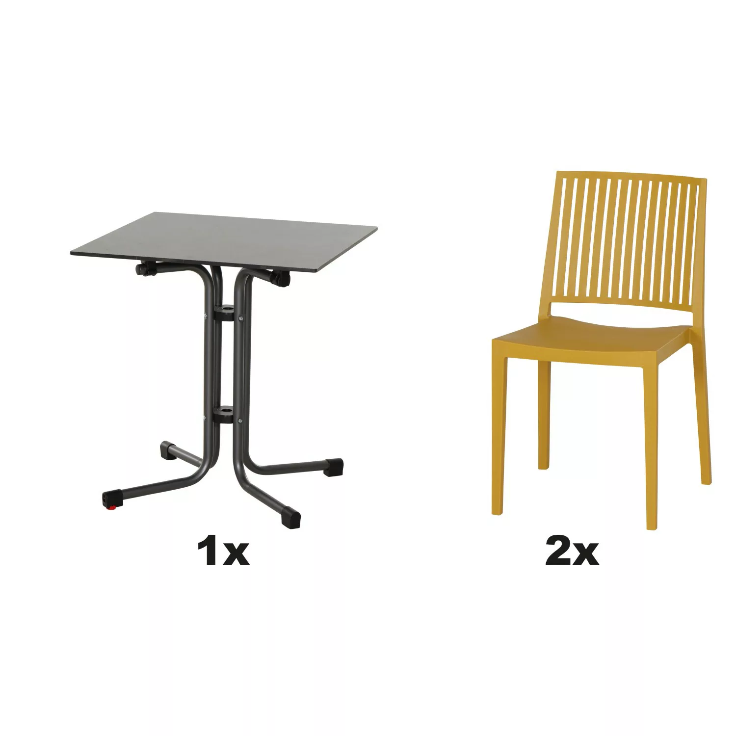 Siena Garden Gartenmöbel Set Lane 3-teilig 2 Stühle und 1 Tisch Ø 65 cm Mus günstig online kaufen