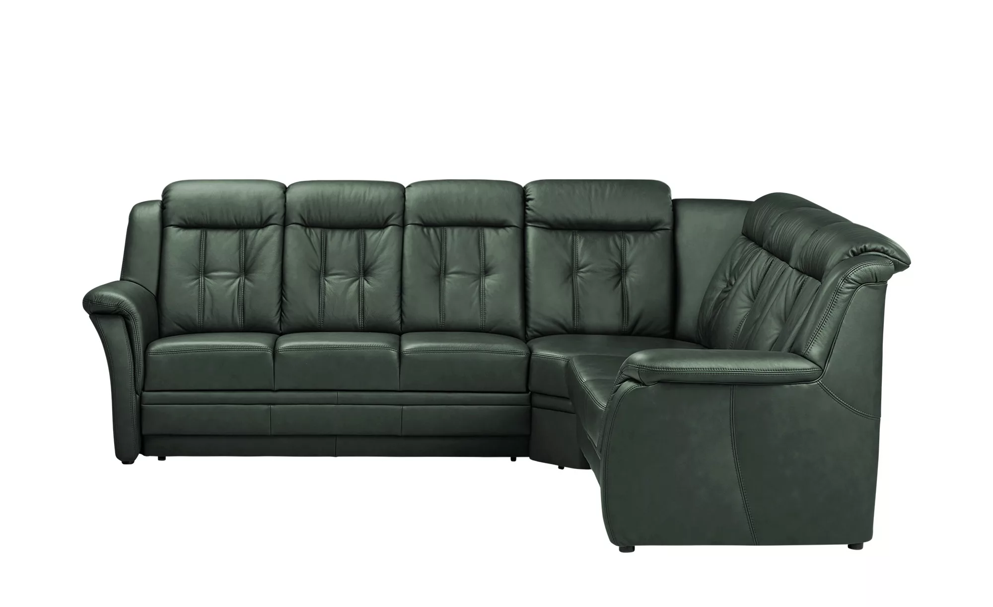 Polstermöbel Oelsa Komfort-Ecksofa aus Leder  Andorra - grün - 99 cm - Pols günstig online kaufen