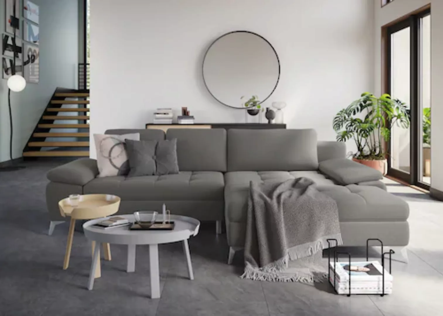 sit&more Ecksofa »Latigo L-Form«, mit Mega-Recamiere, wahlweise mit Bettfun günstig online kaufen