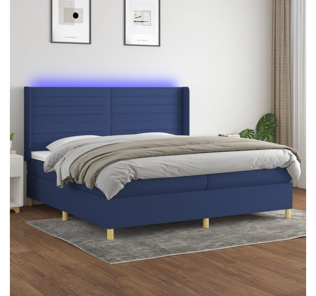 vidaXL Boxspringbett Bett Boxspringbett mit Matratze und LED Stoff (200 x 2 günstig online kaufen