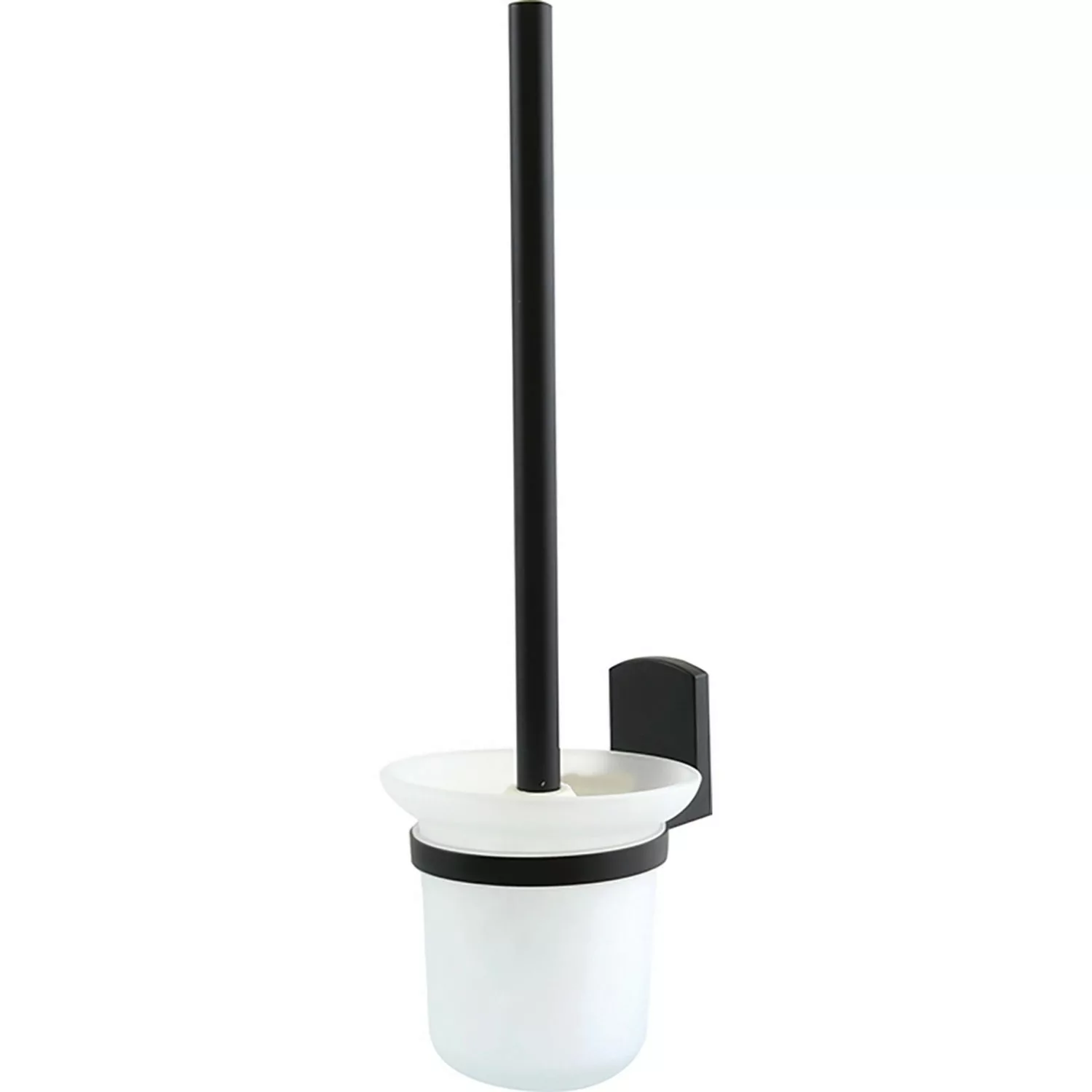 Spirella WC-Garnitur Taku 11,5 cm x 11,5 cm x 37 cm Schwarz Matt günstig online kaufen