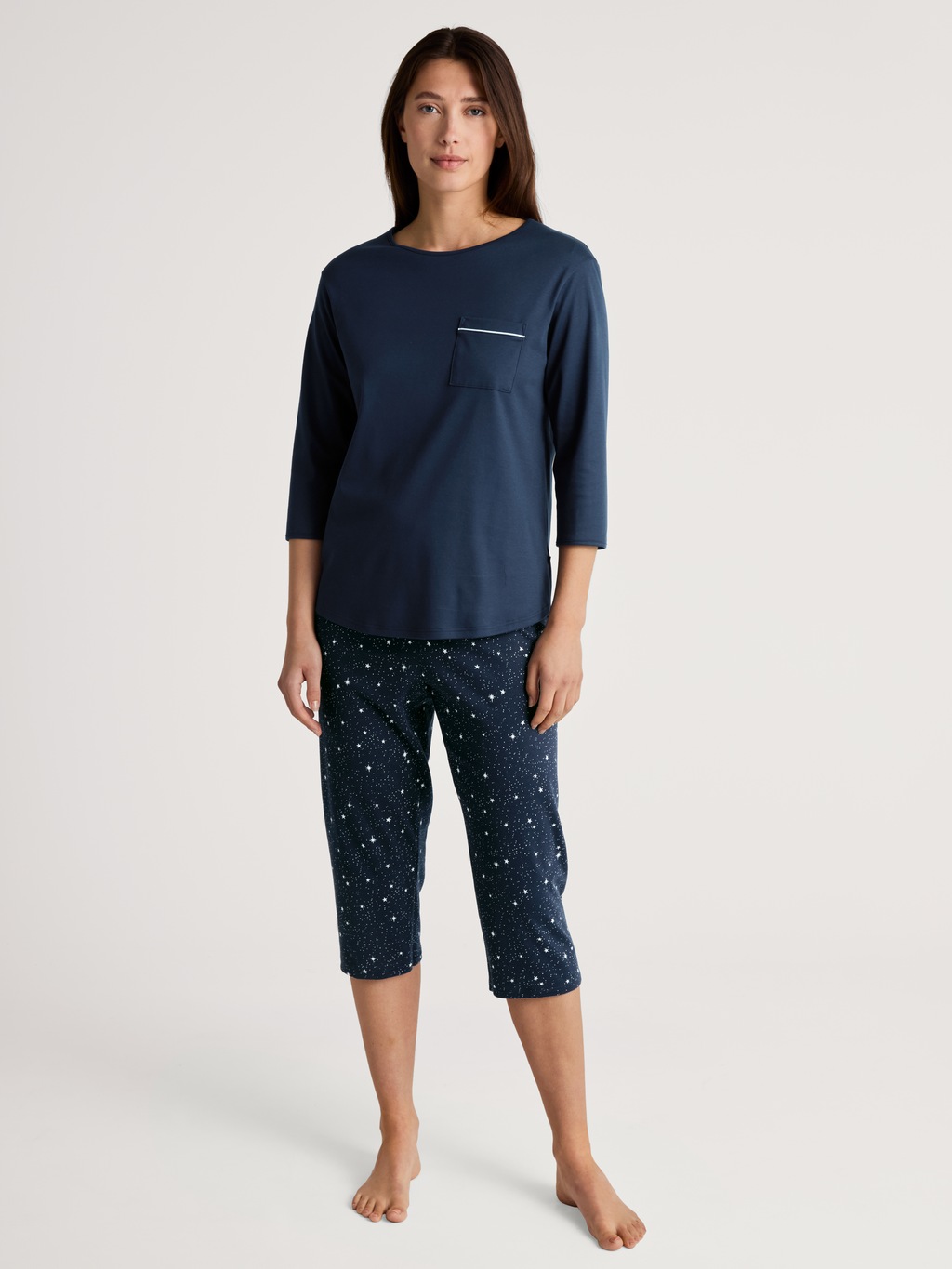 CALIDA Pyjama "Sweet Dreams", (2 tlg.), 3/4-Länge, Rundhals, weich, Interlo günstig online kaufen