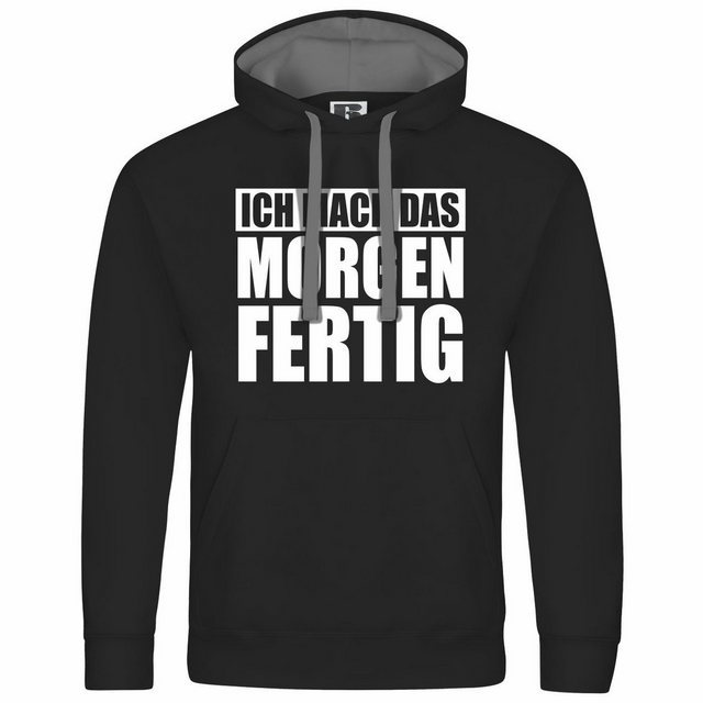 deinshirt Kapuzenpullover Herren Kapuzenpullover Ich mach das Morgen fertig günstig online kaufen