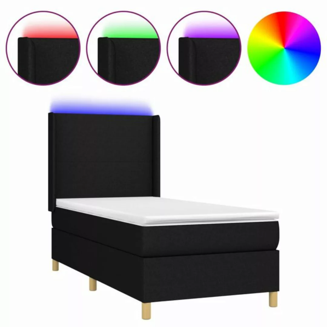 vidaXL Boxspringbett Bett Boxspringbett mit Matratze und LED Stoff (80 x 20 günstig online kaufen