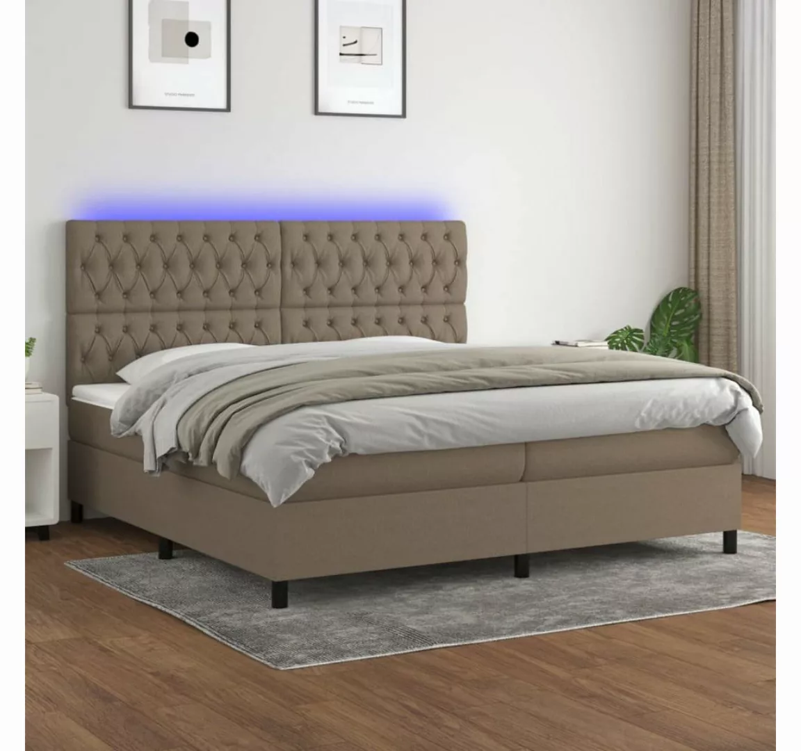 vidaXL Boxspringbett Bett Boxspringbett mit Matratze & LED Stoff (200 x 200 günstig online kaufen