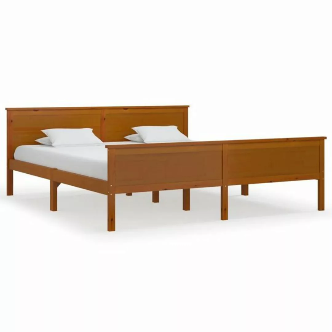 furnicato Bett Massivholzbett Honigbraun Kiefernholz 180x200 cm günstig online kaufen