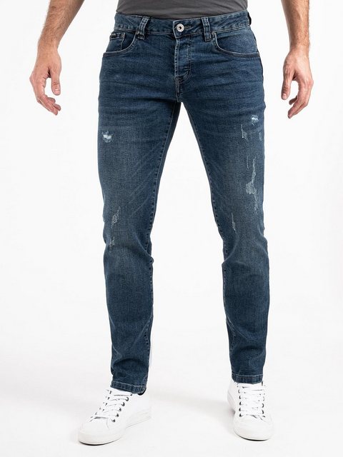 PEAK TIME Slim-fit-Jeans München Herren Jeans mit Stretch-Bund und Destroye günstig online kaufen