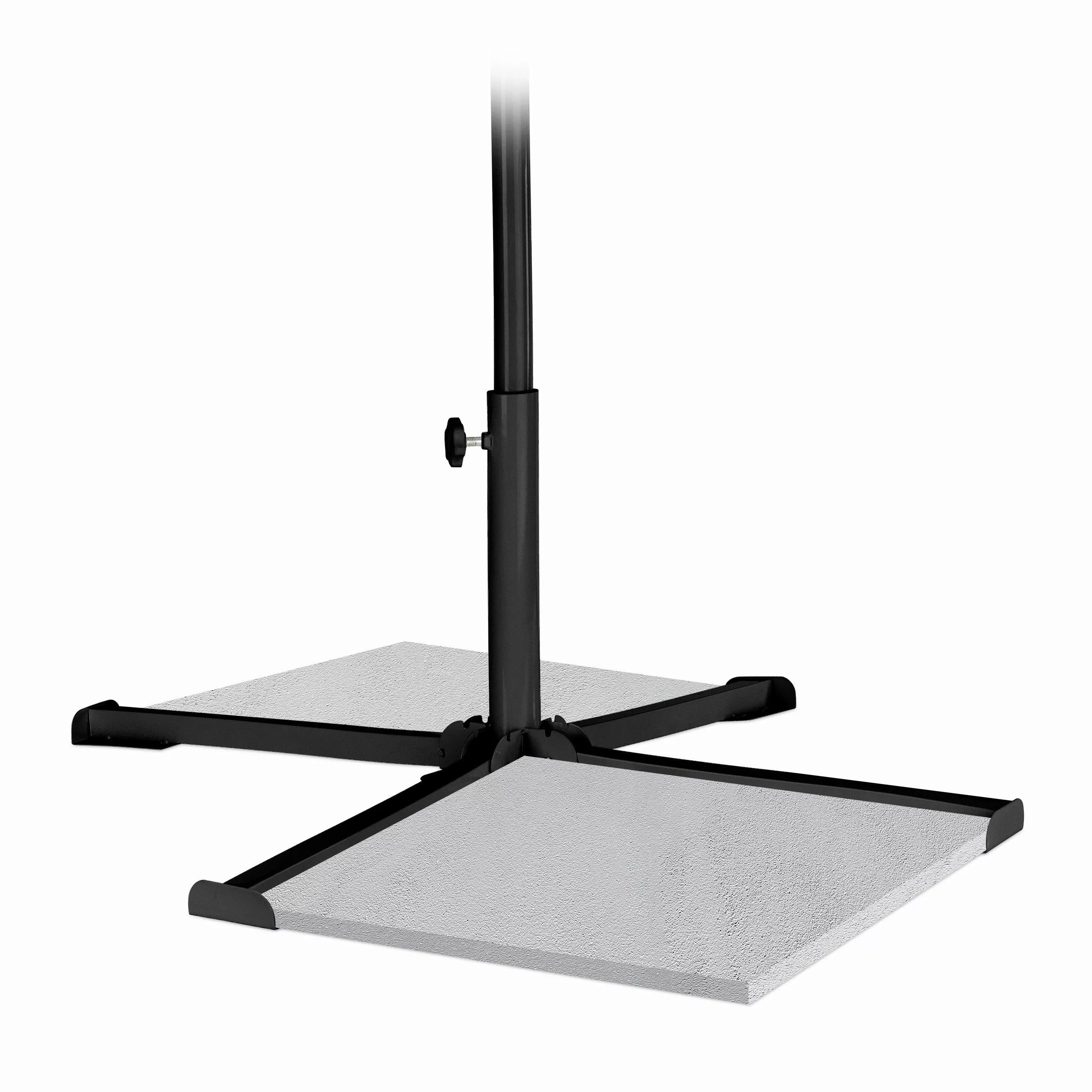 relaxdays Schirmhalter Platten Sonnenschirmständer schwarz günstig online kaufen