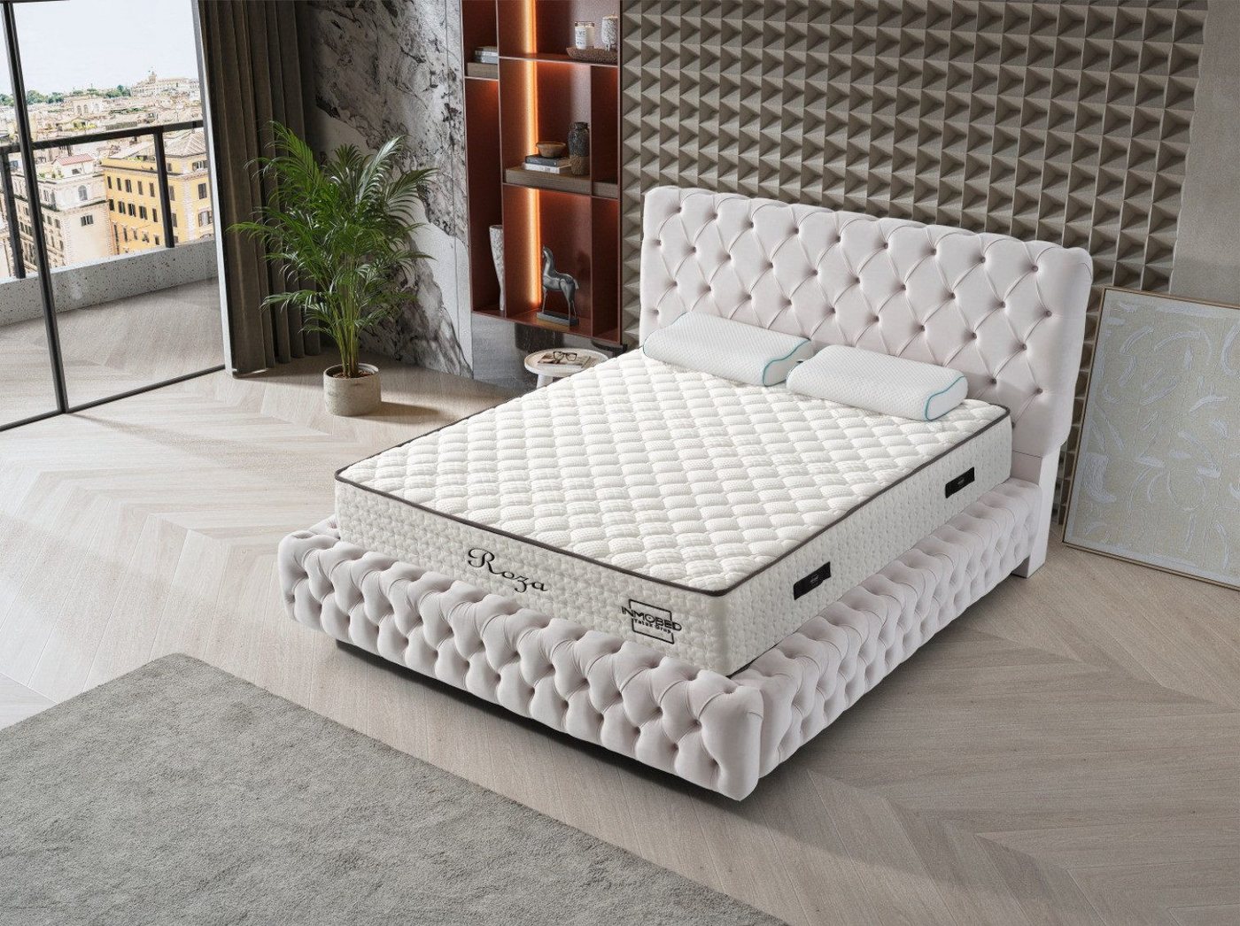 Sitheim-Europe Boxspringbett Boxspringbett Design CHESTER Bett ohne Matratz günstig online kaufen