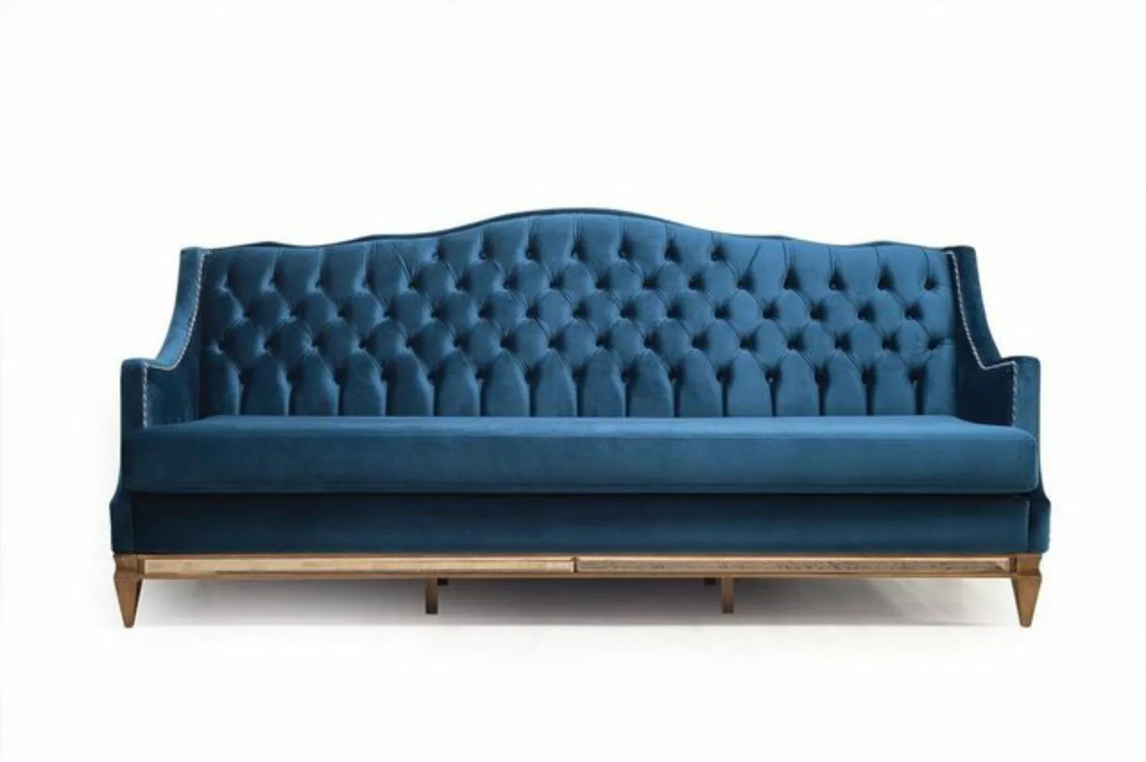 JVmoebel 3-Sitzer Blauer Chesterfield Dreisitzer Relax Lounge Sofa Wohnzimm günstig online kaufen