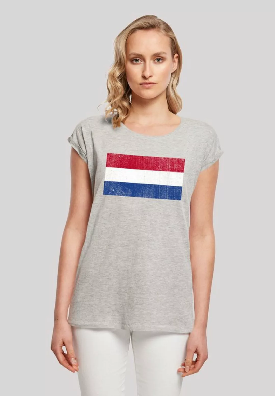 F4NT4STIC T-Shirt "Netherlands NIederlande Holland Flagge distressed", Prin günstig online kaufen