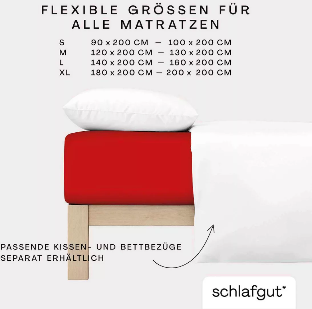 Schlafgut Spannbettlaken »CASUAL u.a. in Gr. 90x200, 140x200 oder 180x200 c günstig online kaufen