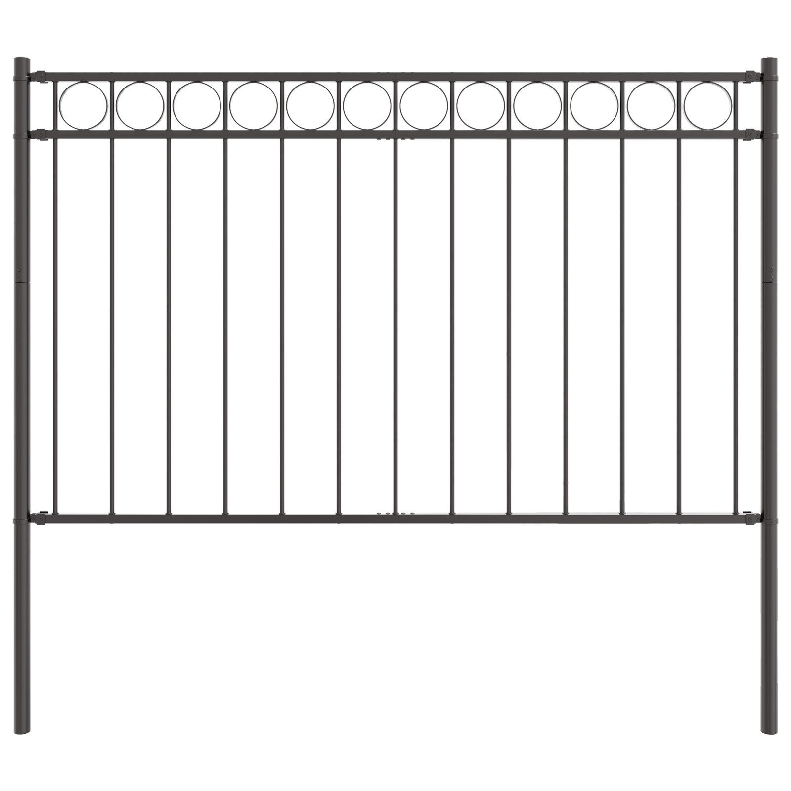 vidaXL Gartenzaun Gartenzaun Grau 1,7x1 m günstig online kaufen