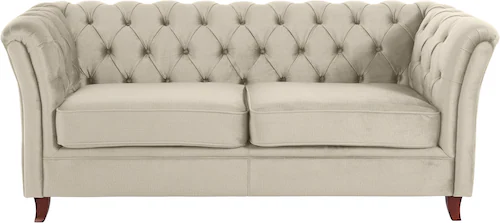 Home affaire Chesterfield-Sofa "Reims", mit echter Chesterfield-Knopfheftun günstig online kaufen