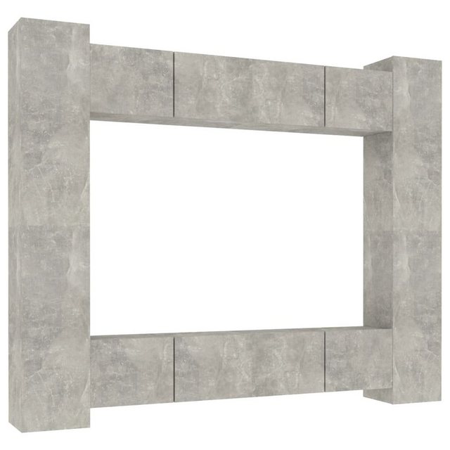 furnicato TV-Schrank 8-tlg. TV-Schrank-Set Betongrau Holzwerkstoff (1-St) günstig online kaufen