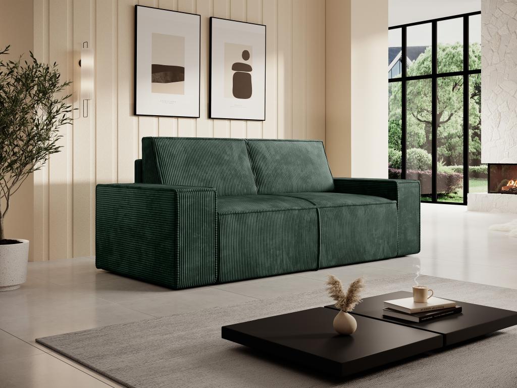 Sofa 2-Sitzer - Cord - Tannengrün - AMELIA günstig online kaufen