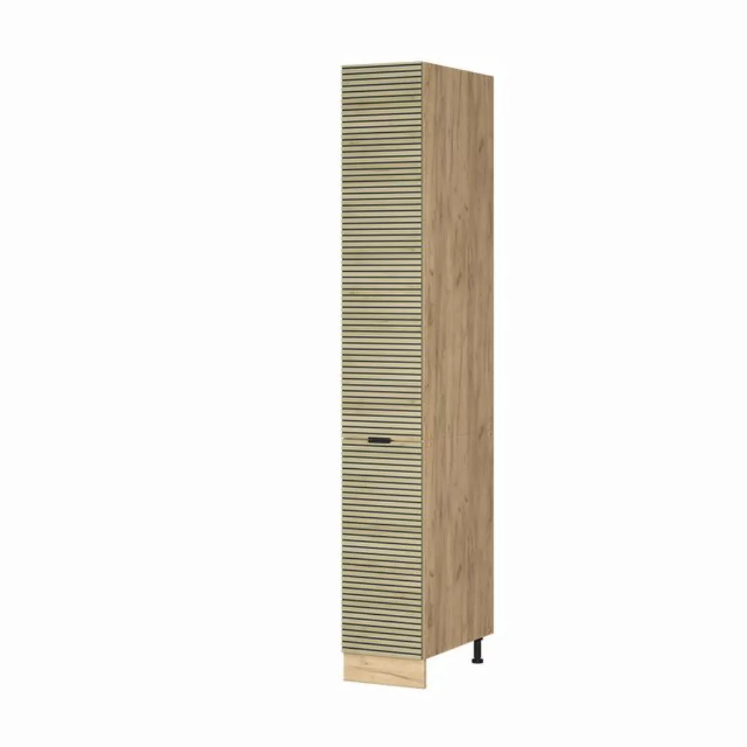 Vicco Hochschrank Fame-Line, Eiche Paneel/Goldkraft Eiche, 30 cm günstig online kaufen