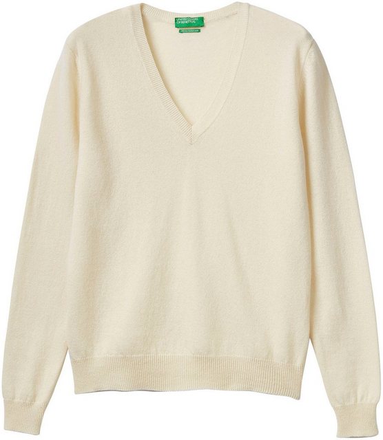 United Colors of Benetton V-Ausschnitt-Pullover mit klassischer Form günstig online kaufen