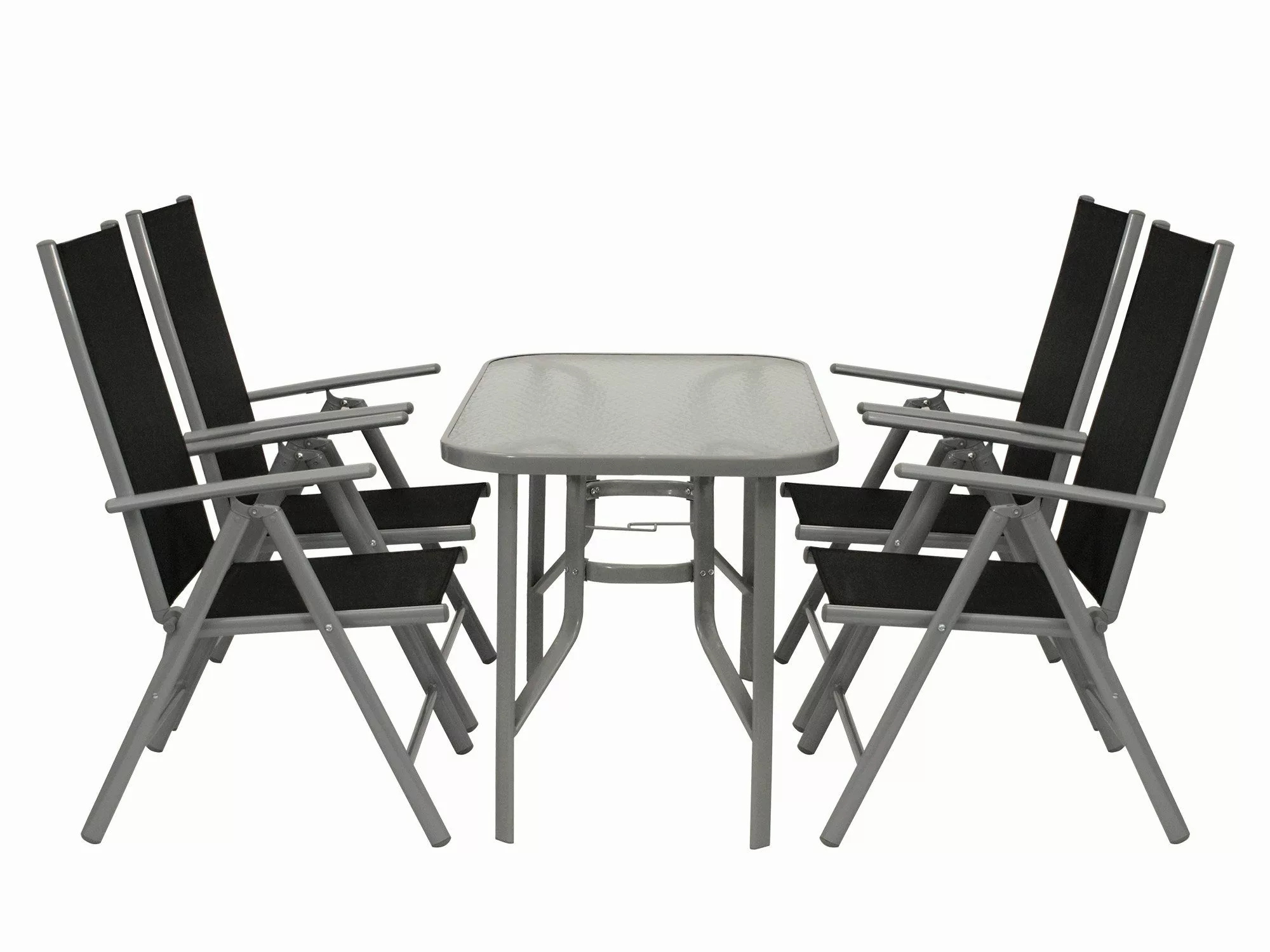 DEGAMO Garten-Essgruppe RAVENNA, (5-tlg), 4x Klappsessel günstig online kaufen