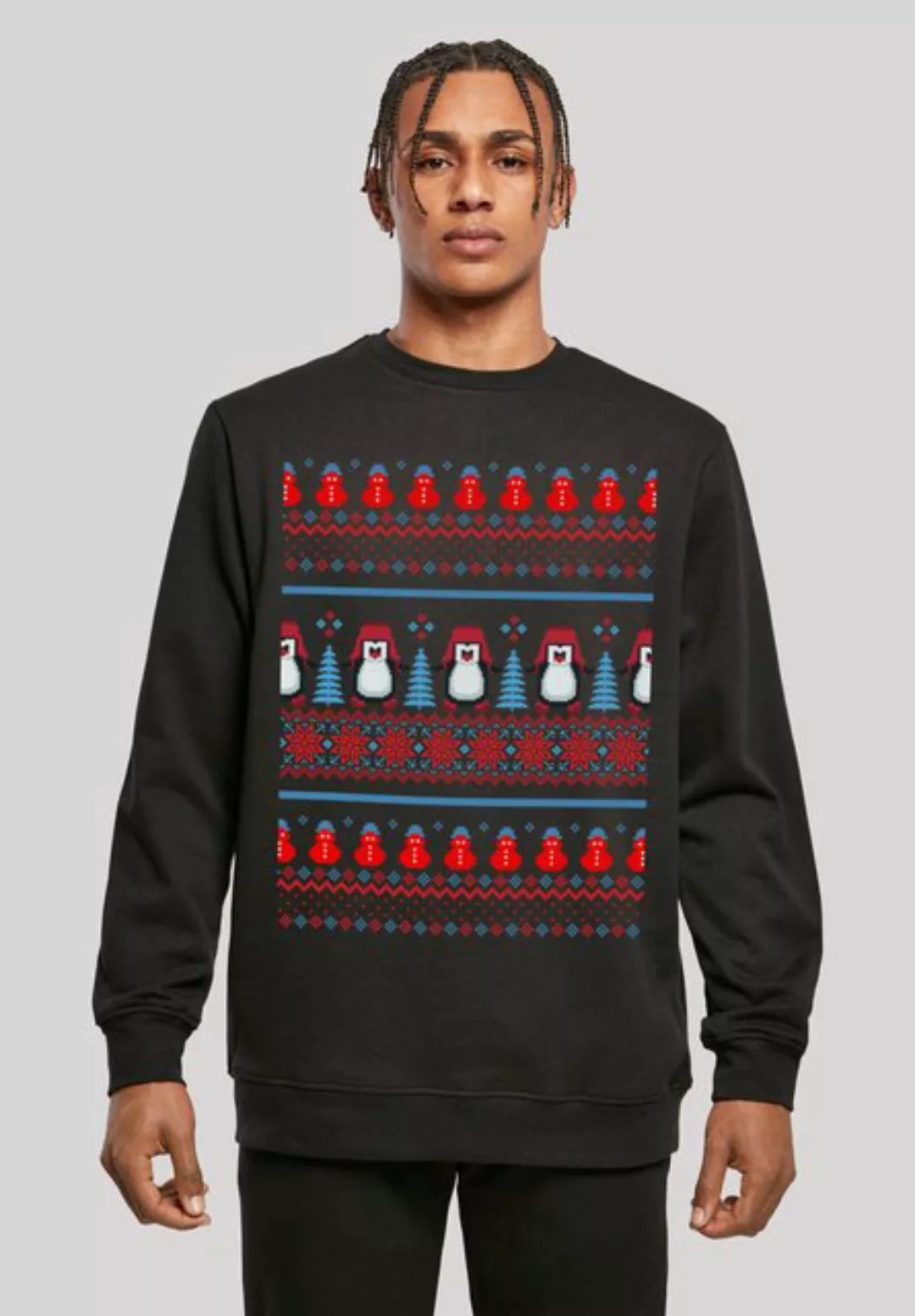 F4NT4STIC Kapuzenpullover Christmas Pinguin Muster Print günstig online kaufen