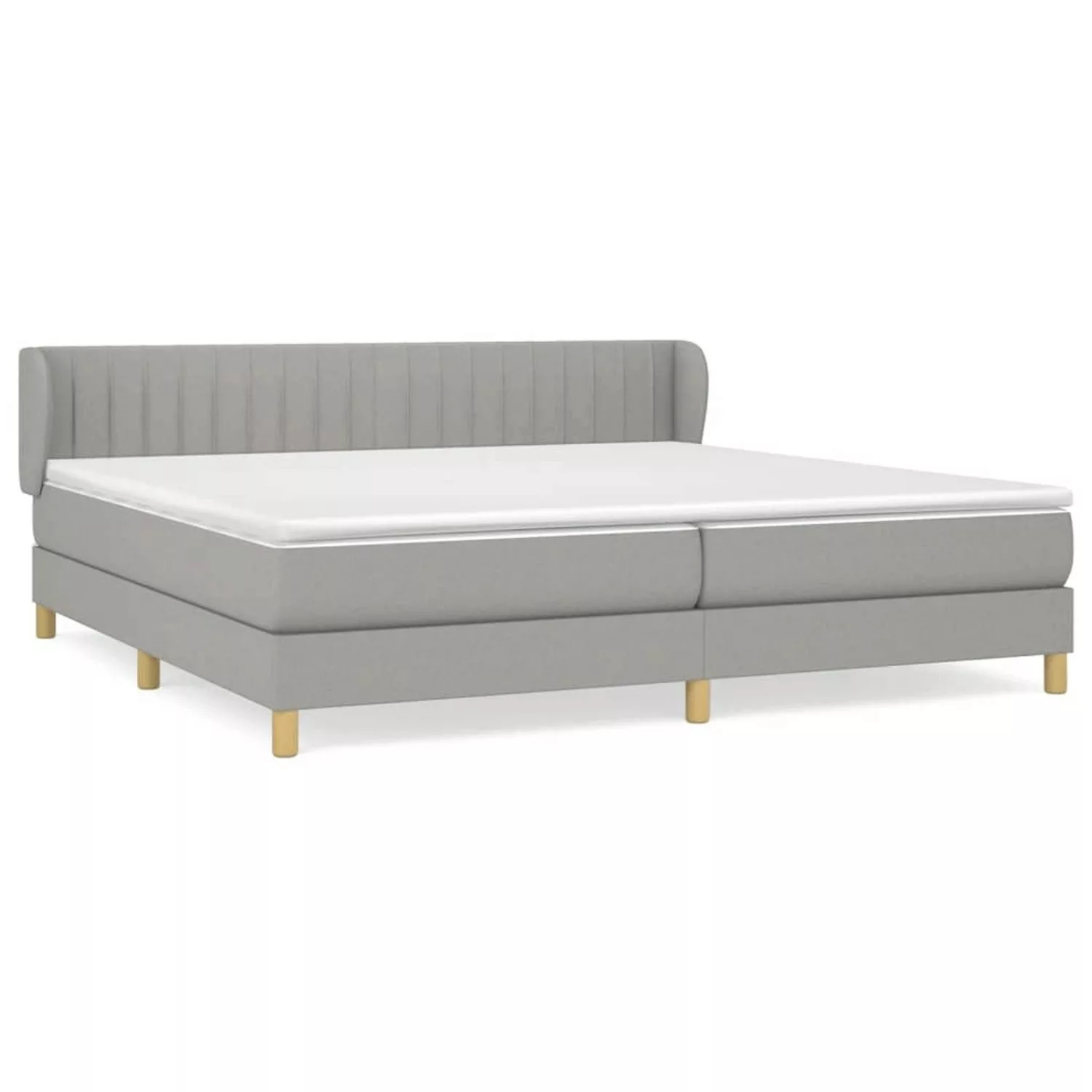 Vidaxl Boxspringbett Mit Matratze Dunkelbraun 200x200 Cm Stoff günstig online kaufen