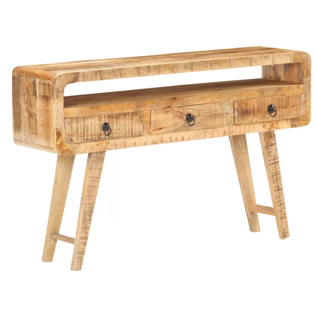 Sideboard 120x30x75 Cm Raues Mangoholz günstig online kaufen