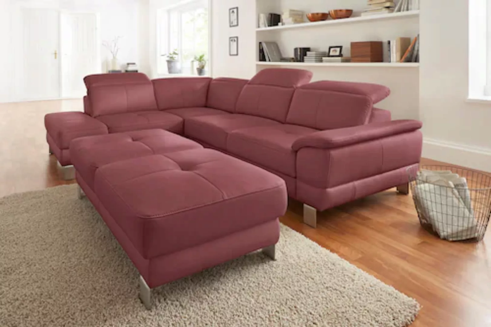 exxpo - sofa fashion Ecksofa »Mantua, L-Form«, mit Kopf- bzw. Rückenverstel günstig online kaufen