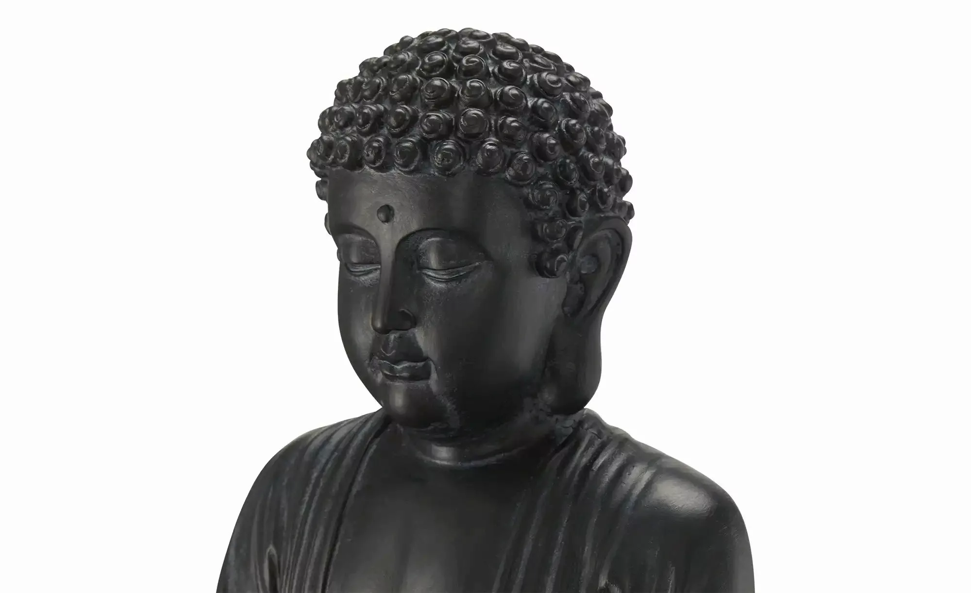 HOME STORY Figur  Buddha ¦ schwarz ¦ Polyresin (Kunstharz) ¦ Maße (cm): B: günstig online kaufen