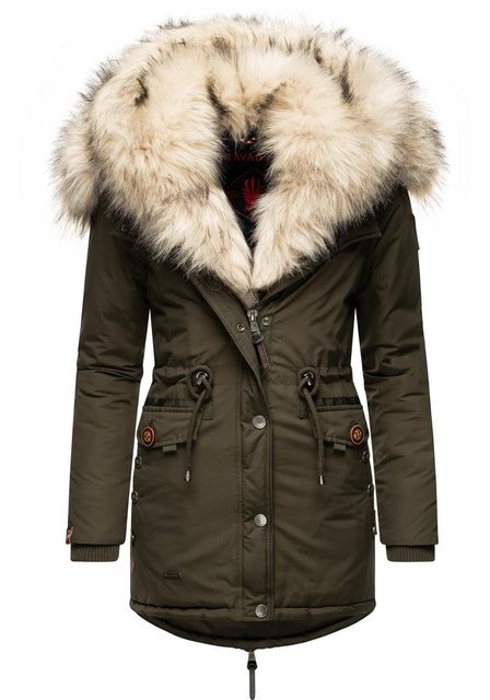 Navahoo Wintermantel Sweety abgefahrener Winterparka m. 2 Kunstpelz-Kapuzen günstig online kaufen