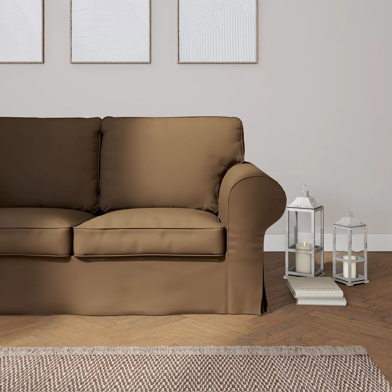 Bezug für Ektorp 2-Sitzer Sofa nicht ausklappbar, mocca, Sofabezug für  Ekt günstig online kaufen