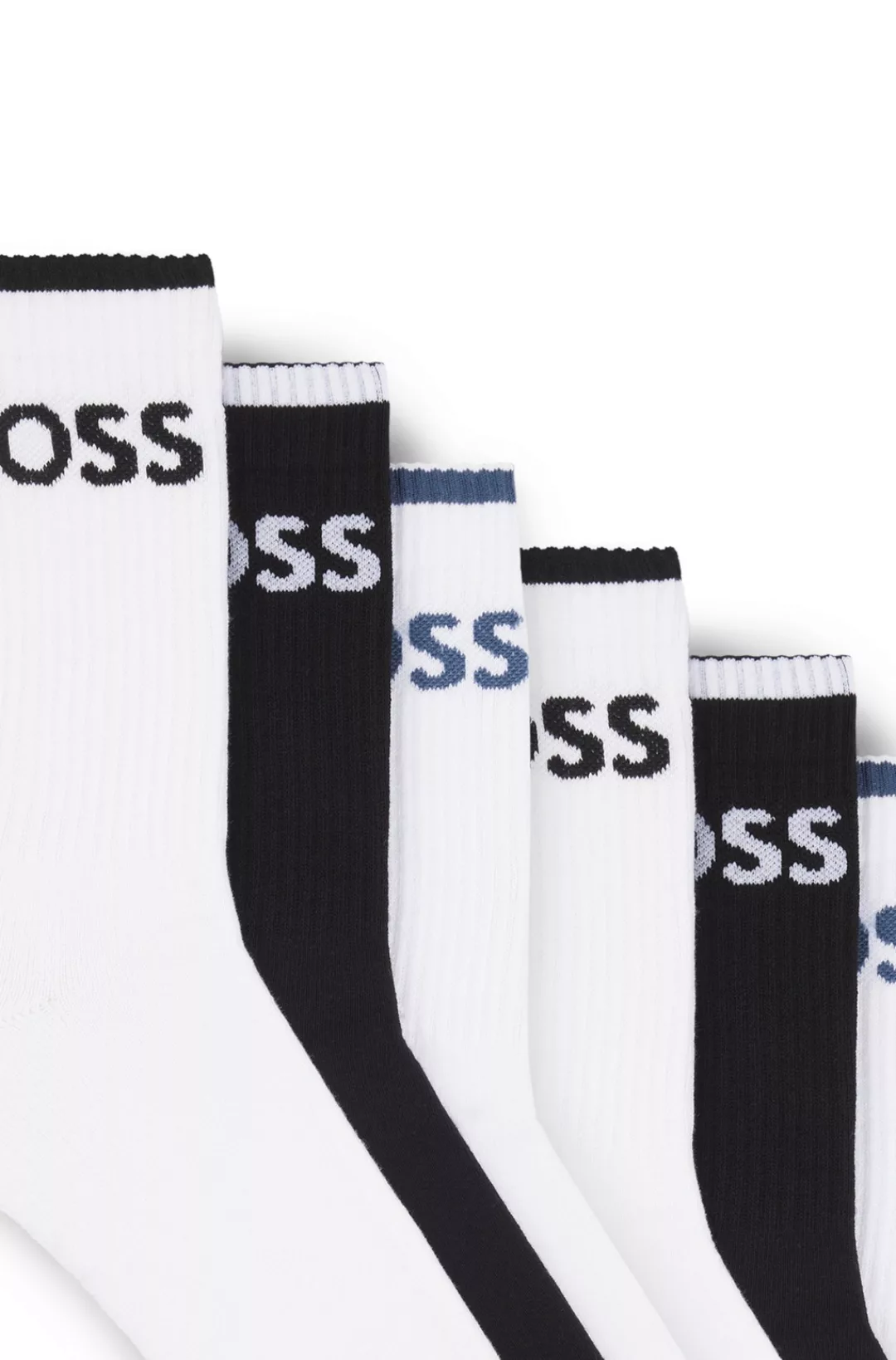 BOSS Businesssocken "6P QS Stripe CC", (Packung, 6 Paar, 6er), mit BOSS Sch günstig online kaufen