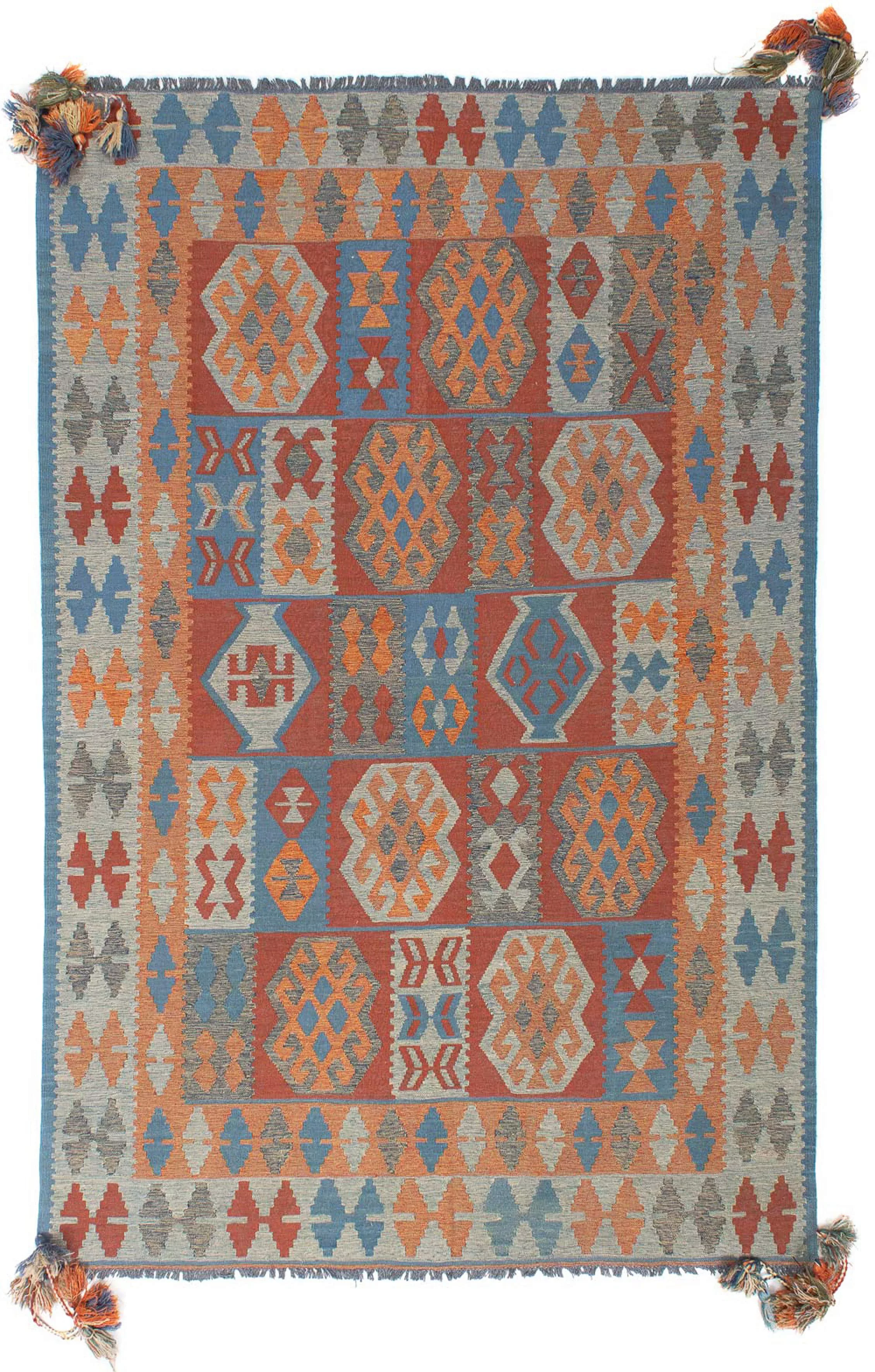 morgenland Wollteppich »Kelim - Trendy - 252 x 172 cm - mehrfarbig«, rechte günstig online kaufen