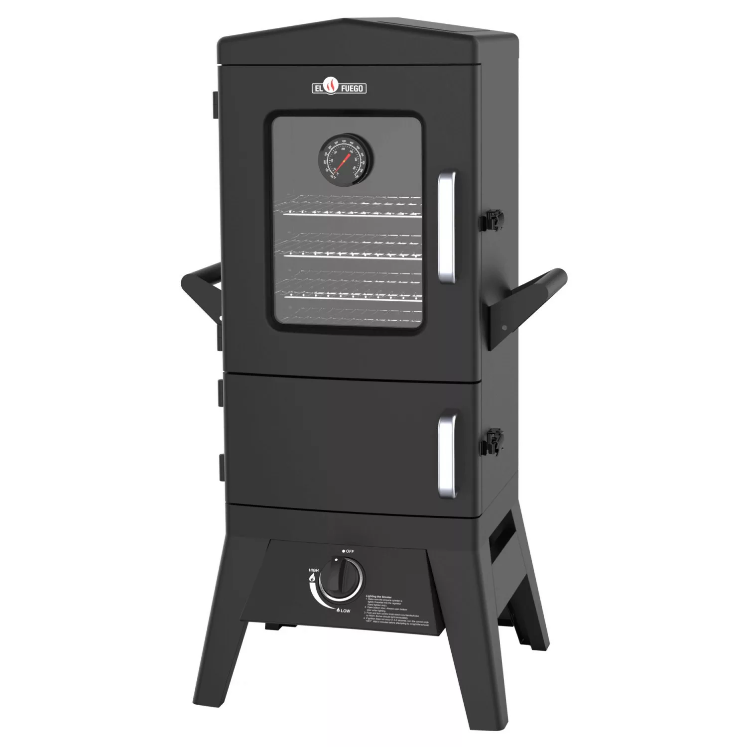 El Fuego Gasgrill/Smoker Portland W2 Schwarz 50 cm x 107 cm x 48 cm günstig online kaufen