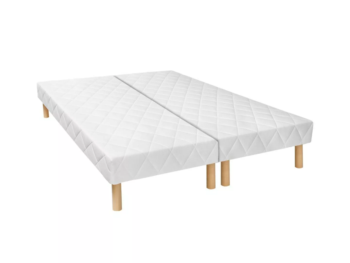 Bettgestell mit Lattenrost 2er-Set - 2 x 90 x 200 cm - Weiß - PANACEA von Y günstig online kaufen