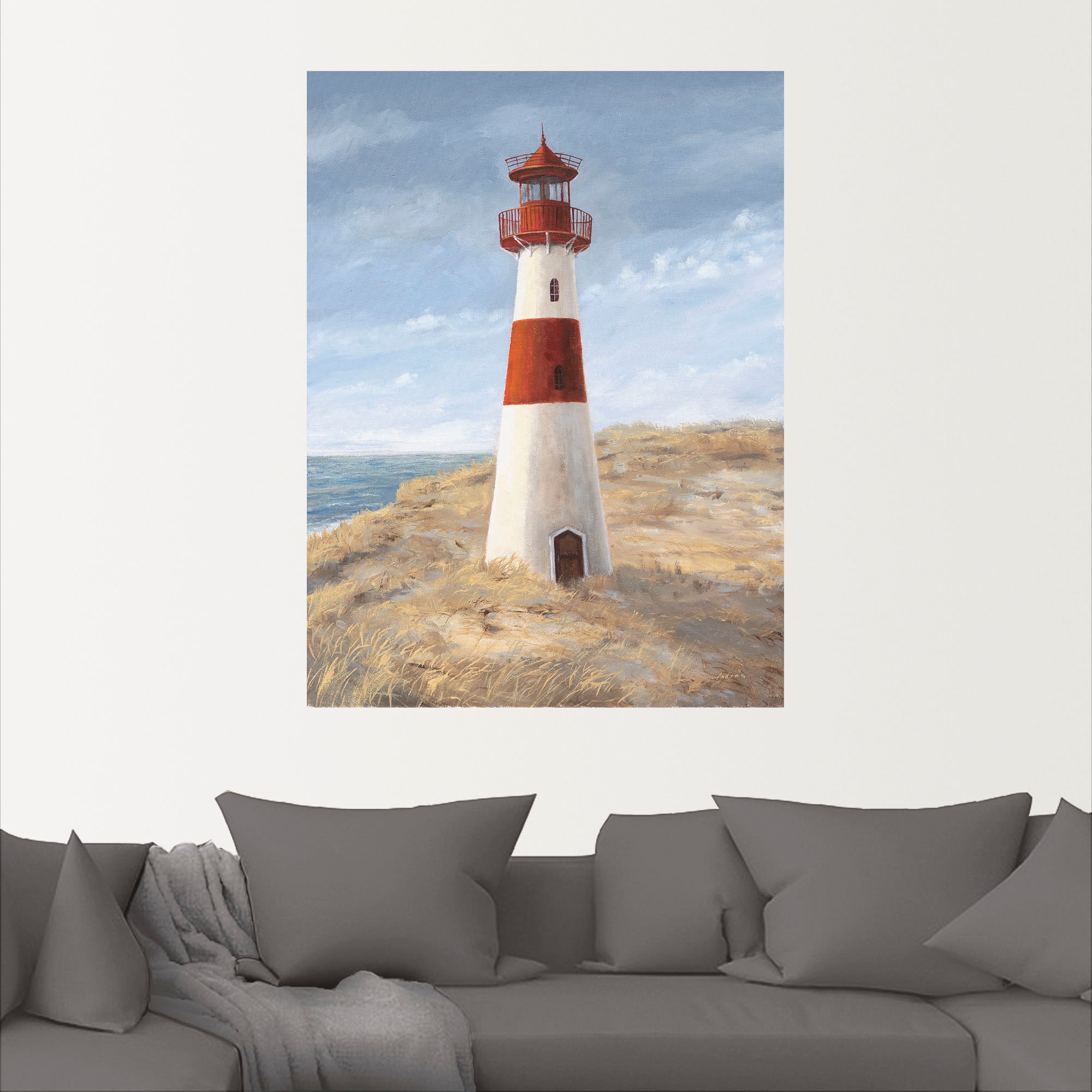 Artland Wandbild "Leuchtturm I", Gebäude, (1 St.), als Alubild, Outdoorbild günstig online kaufen