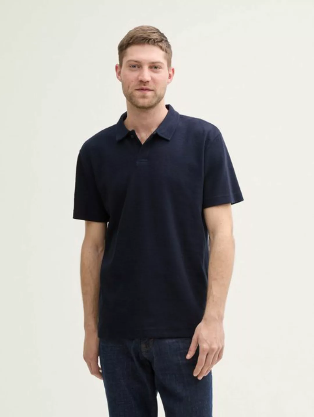 TOM TAILOR Poloshirt Ripp Poloshirt mit Stretch-Anteil günstig online kaufen