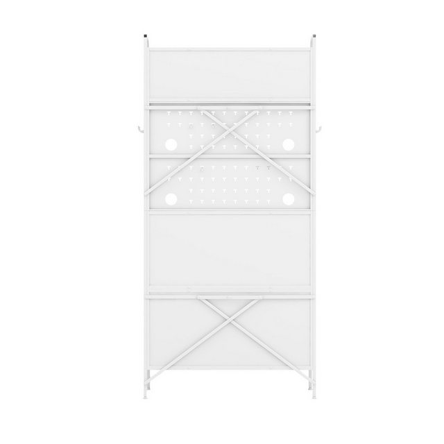 KOMFOTTEU Küchenbuffet Küchenschrank mit Stecktafel, 76 x 36 x 161 cm günstig online kaufen