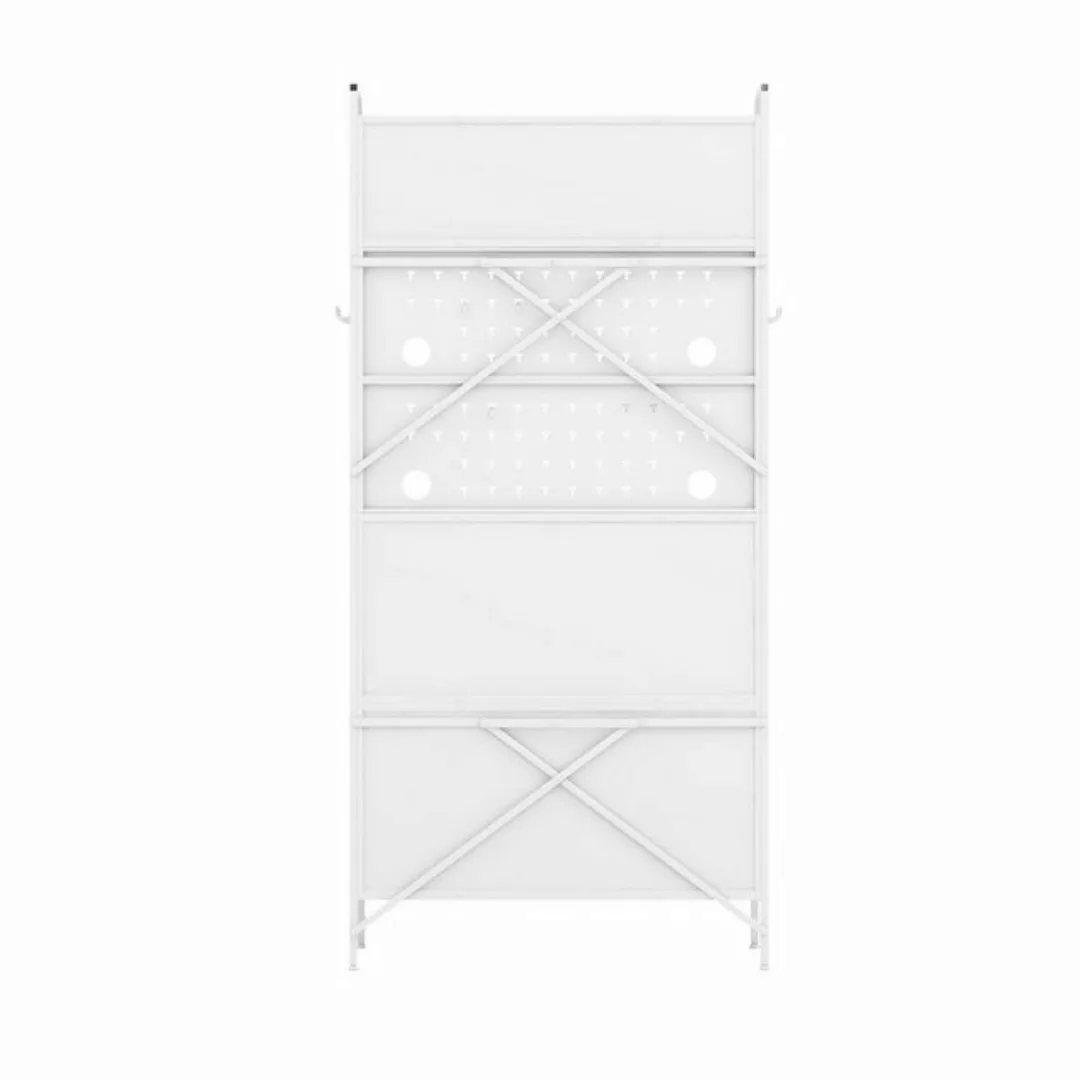 KOMFOTTEU Küchenbuffet Küchenschrank mit Stecktafel, 76 x 36 x 161 cm günstig online kaufen