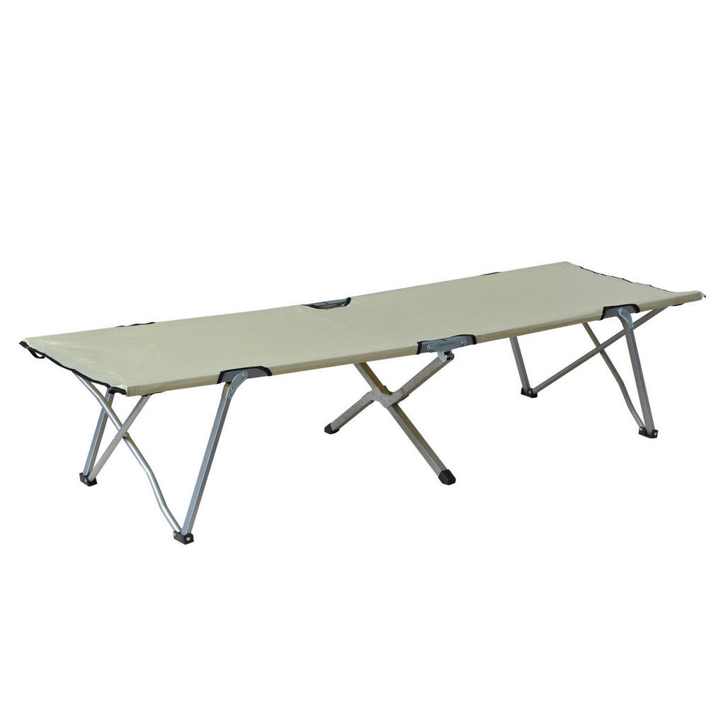 Outsunny Feldbett beige Metall B/H/L: ca. 64x40x193 cm günstig online kaufen