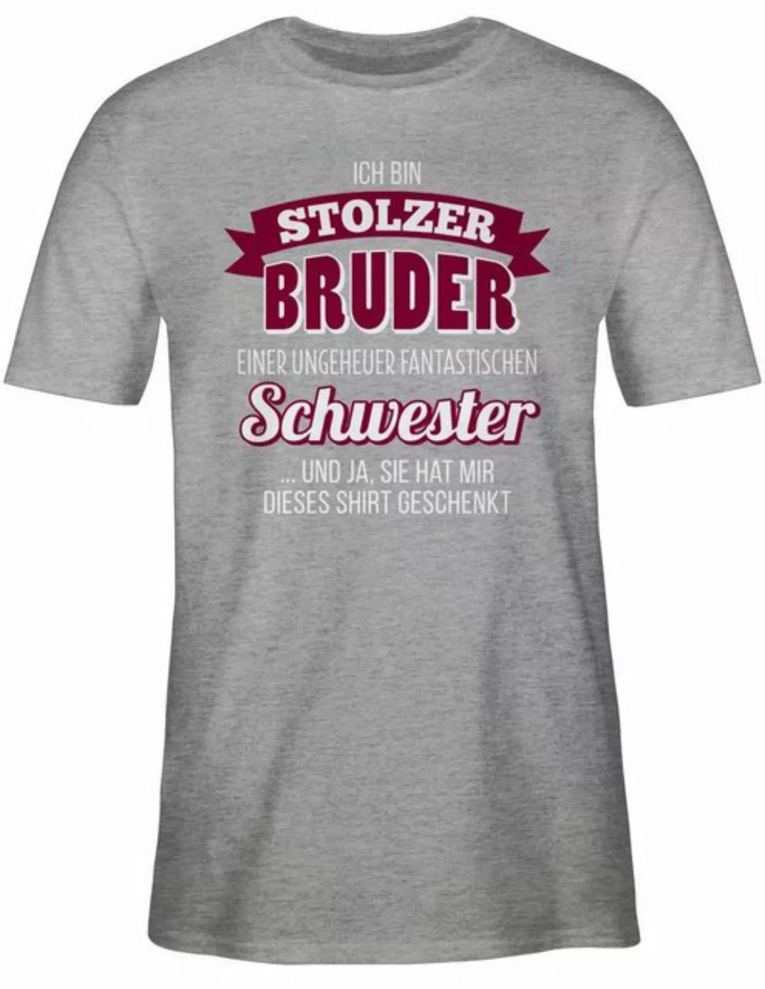 Shirtracer T-Shirt Ich bin stolzer Bruder Bruder günstig online kaufen