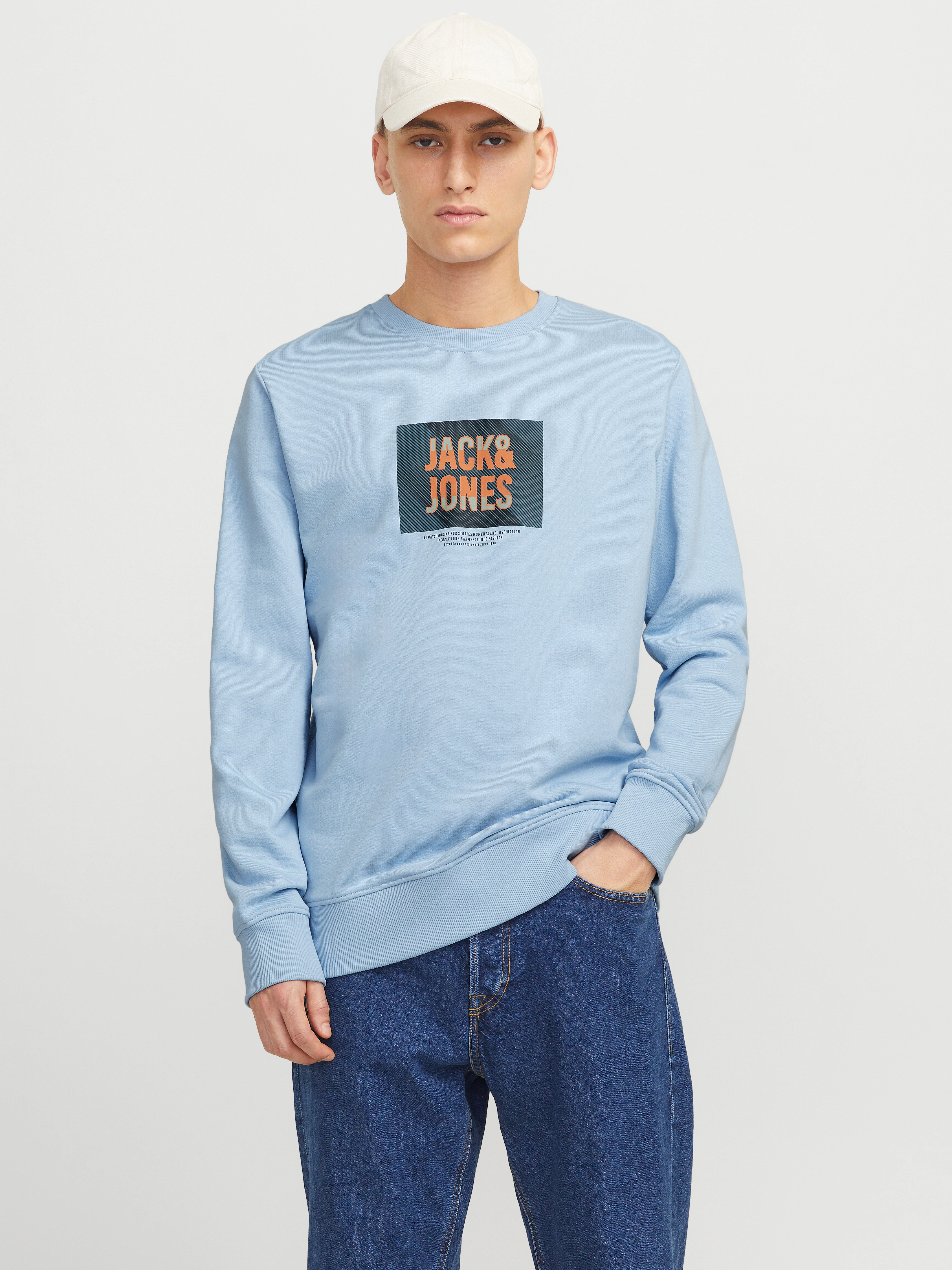Jack & Jones Sweatshirt "JJHUDSON – Sweatshirt mit Print, Rundhals und Kapu günstig online kaufen
