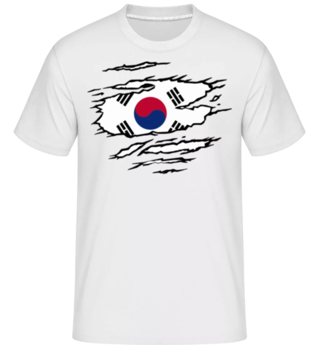 Ripped Flag South Korea · Shirtinator Männer T-Shirt günstig online kaufen