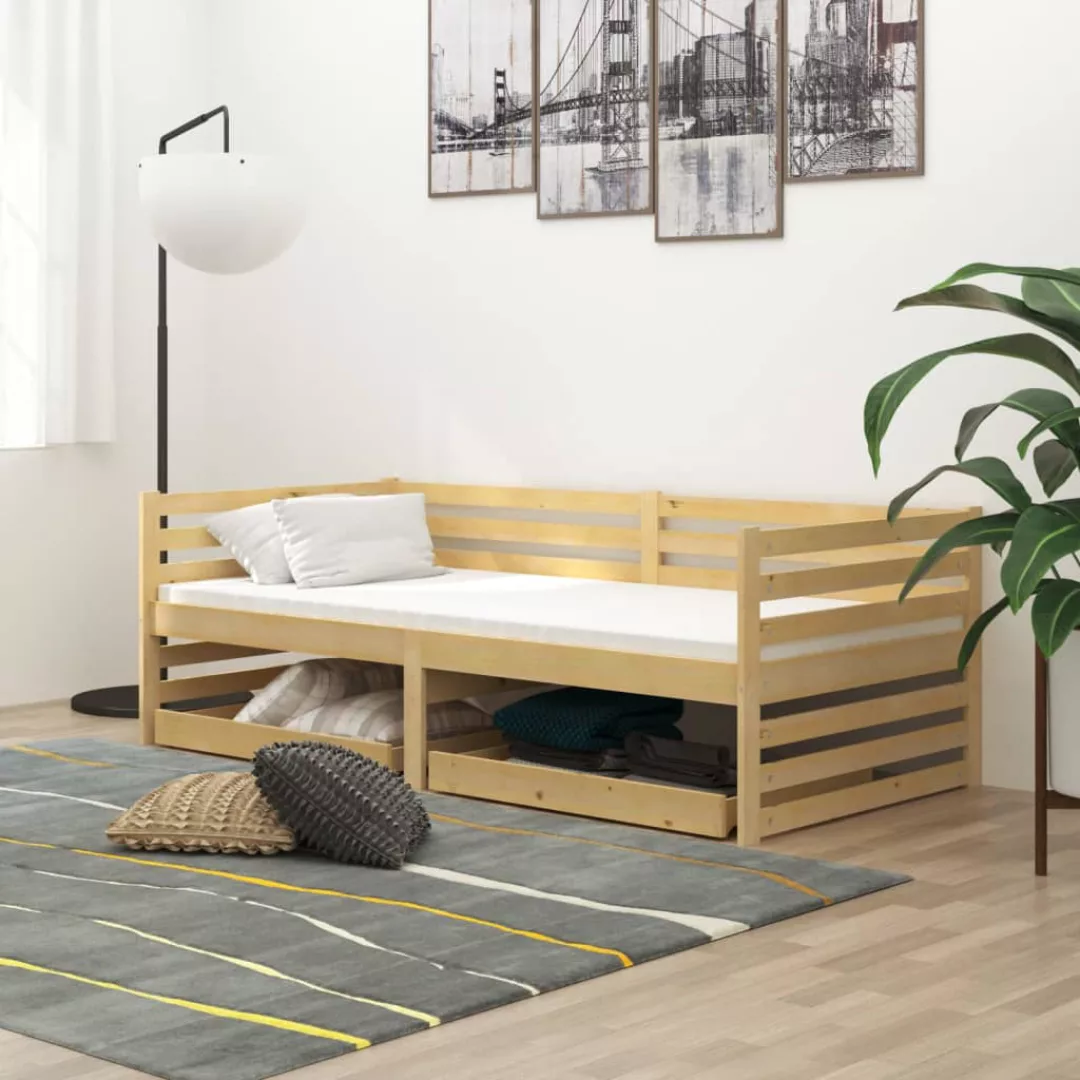 Tagesbett Mit Schubladen 90x200 Cm Massivholz Kiefer günstig online kaufen