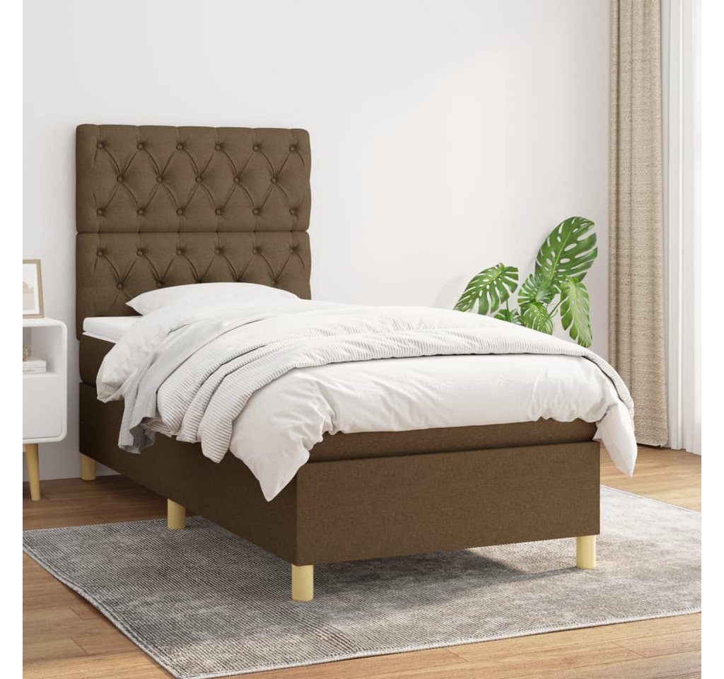 vidaXL Boxspringbett Bett Boxspringbett mit Matratze Stoff (80 x 200 cm, Br günstig online kaufen