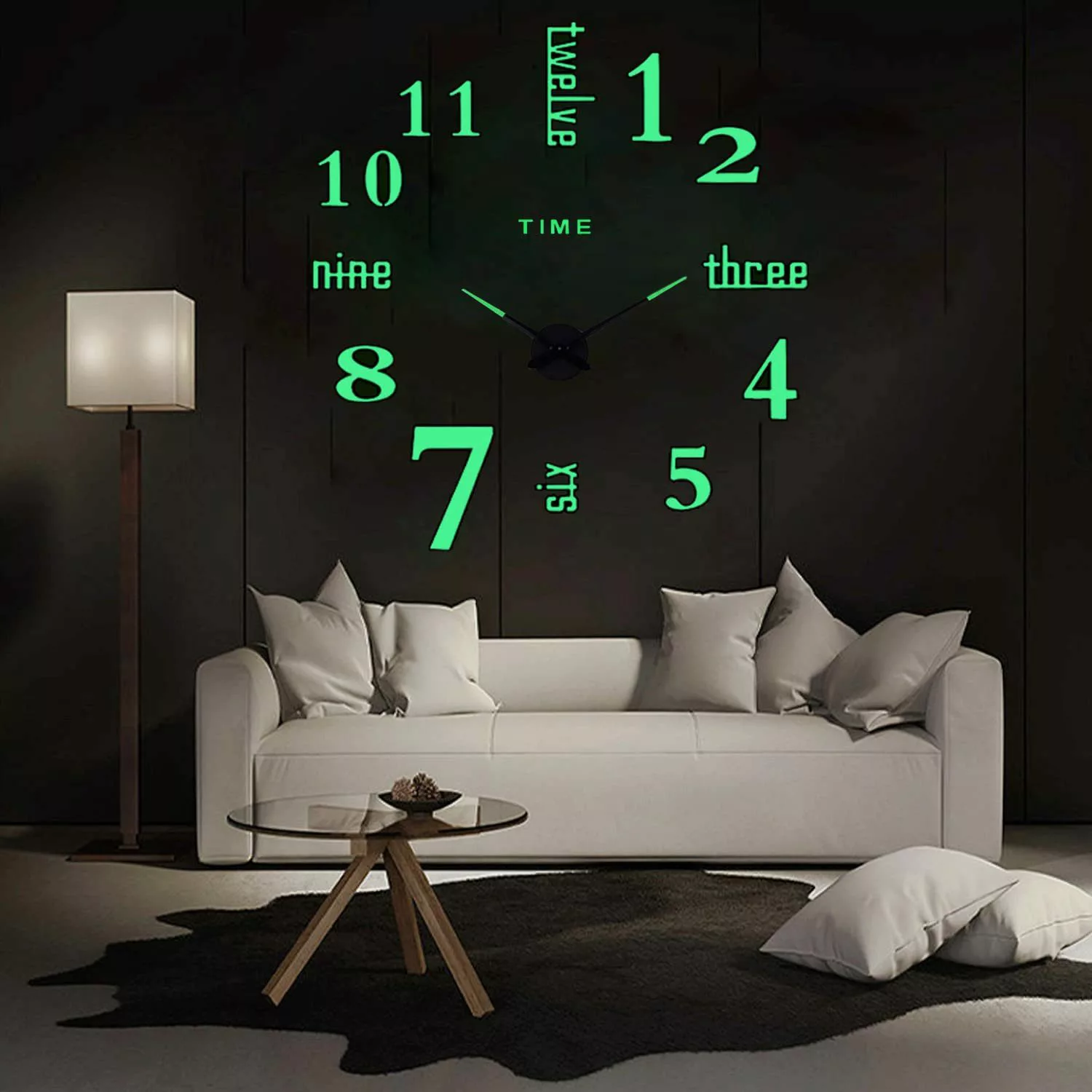 ZEUOPQ Wanduhr 3D Wanduhr Leuchtzeiger XXL günstig online kaufen