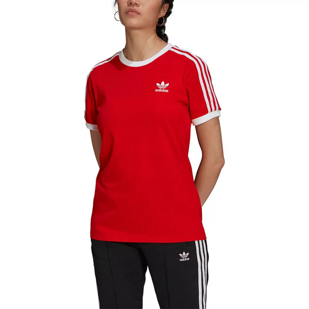Adidas Originals 3 Stripes Kurzarm T-shirt 36 Red günstig online kaufen