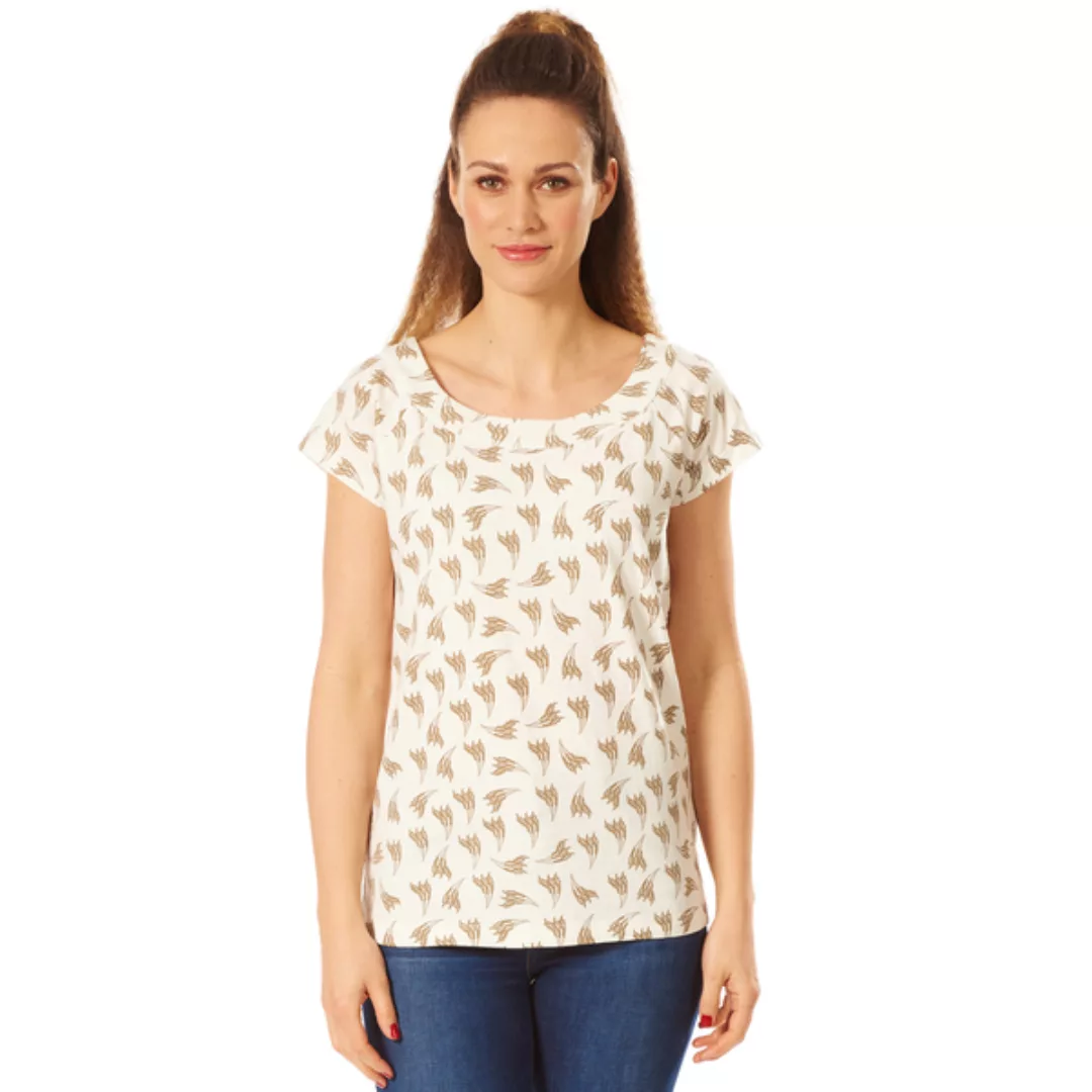 Jersey-shirt Aus Bio-baumwolle Mit Elasthan 'Fee' Natur Bedruckt günstig online kaufen