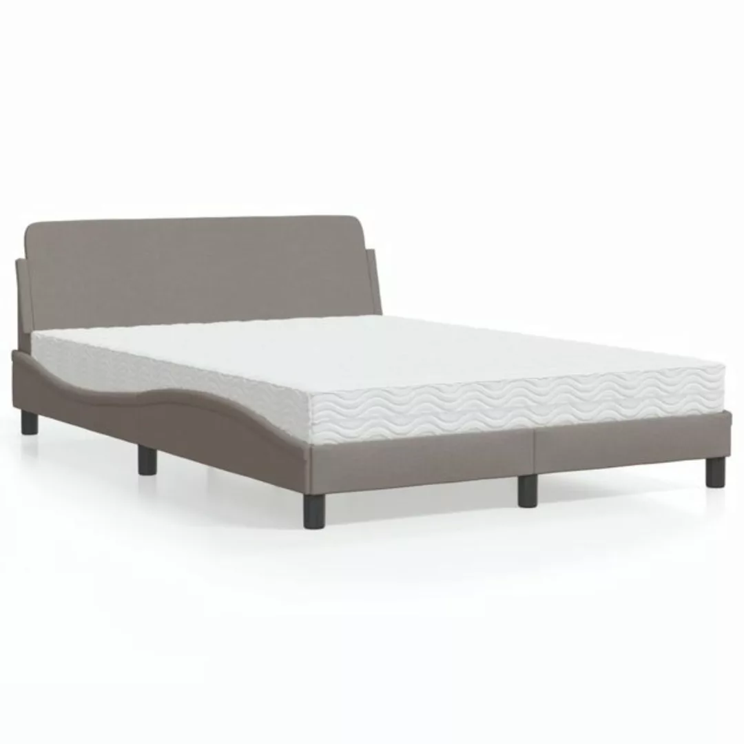 vidaXL Bett mit Matratze Taupe 140x190 cm Stoff Modell 12009858 günstig online kaufen