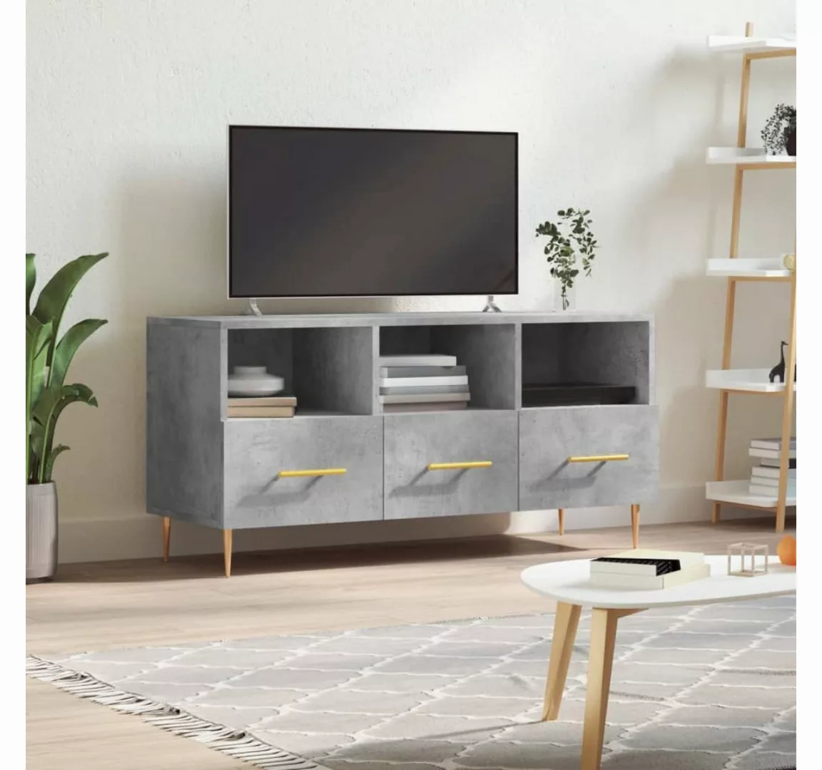 vidaXL TV-Schrank TV-Schrank Betongrau 102x36x50 cm Spanplatte günstig online kaufen